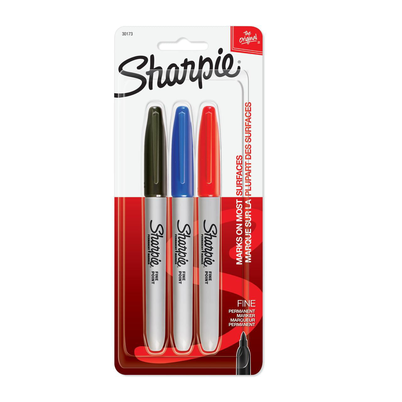 Sharpie Assorted Fine Point Permanent Marker, 3 Ea
